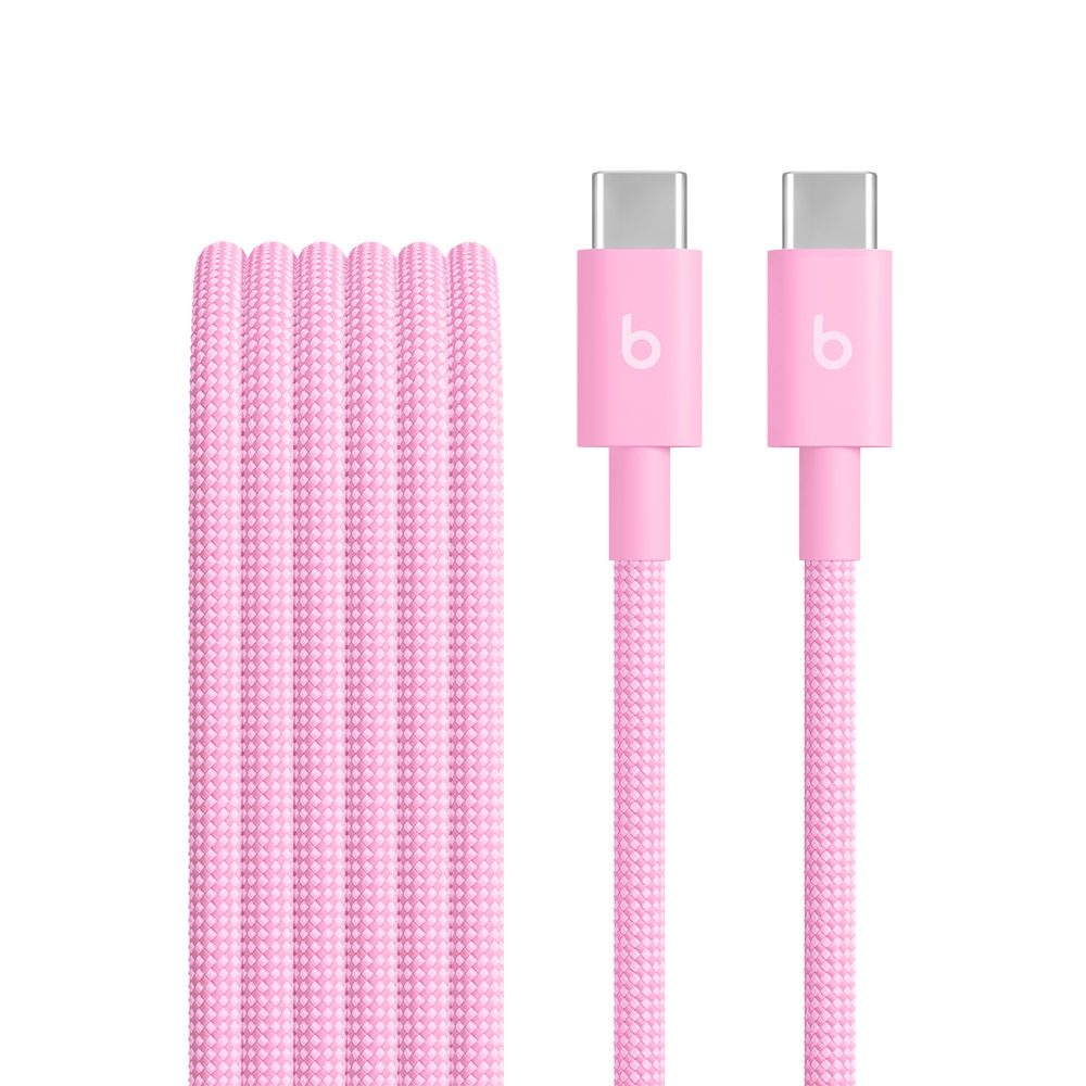 Beats opletený kabel USB-C na USB-C (1,5 m) – Růžová