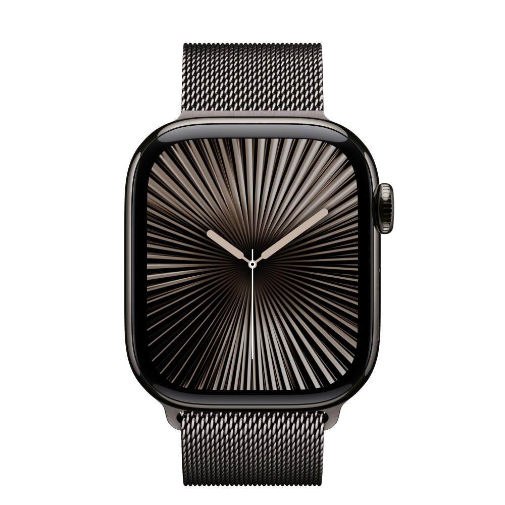 Apple Watch S10 Cellular 42mm Slate Titanium Case with Slate Milanese Loop