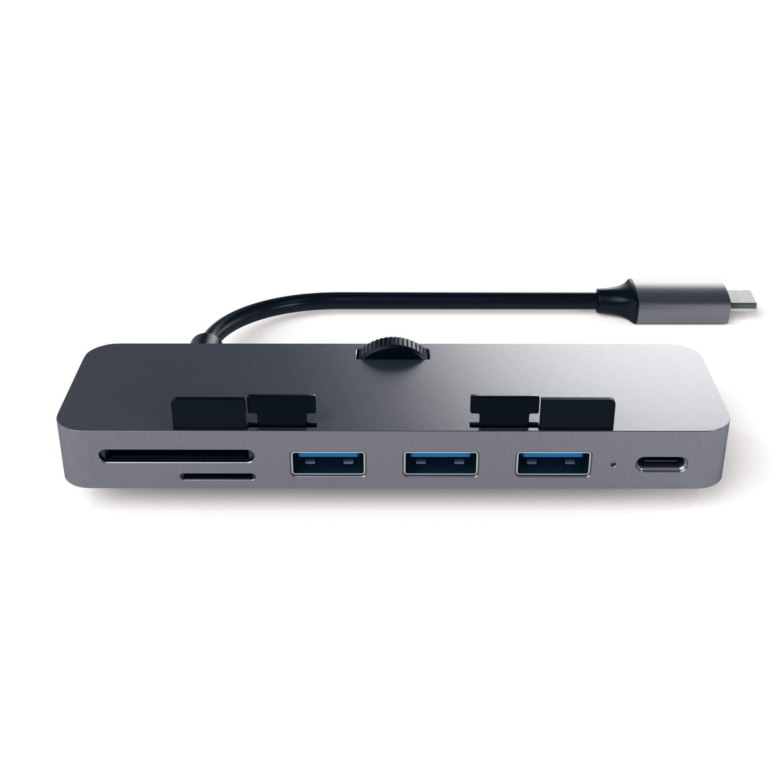 Satechi Aluminum Type-C CLAMP PRO Hub (3x USB 3.0,MicroSD) - Space Grey