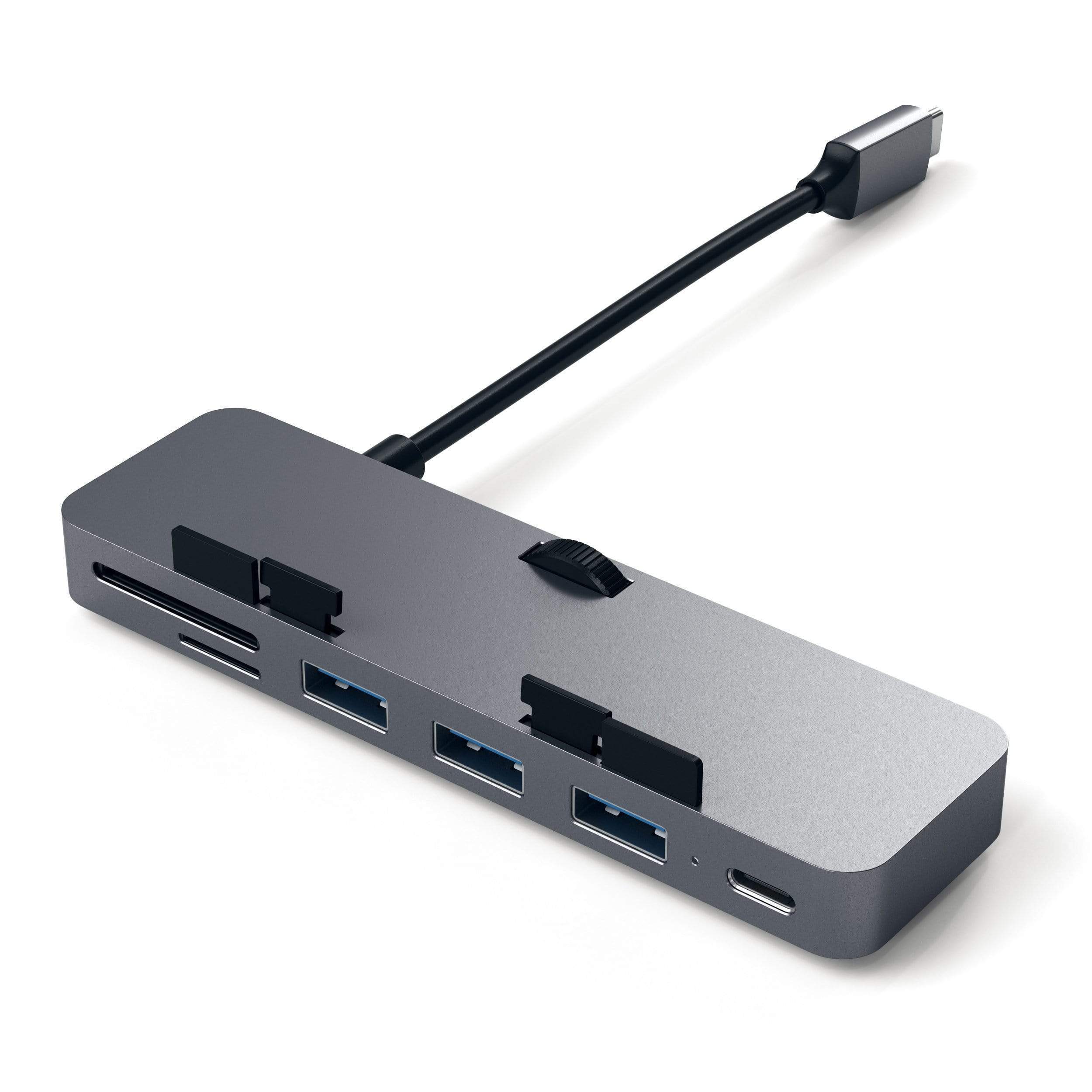 Satechi Aluminum Type-C CLAMP PRO Hub (3x USB 3.0,MicroSD) - Space Grey