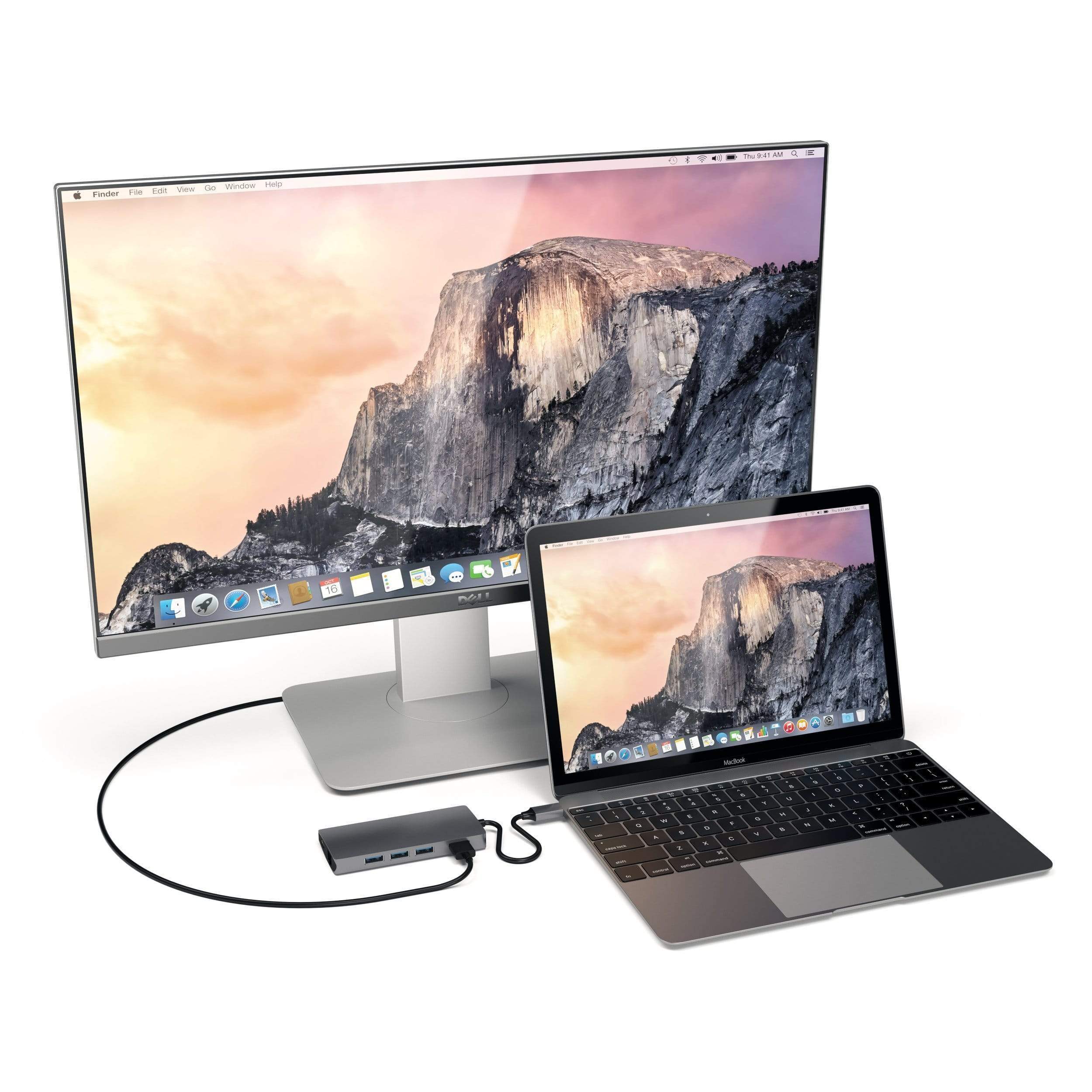 Satechi Aluminium Type-C Multi-Port Adapter (HDMI 4K,3x USB 3.0,MicroSD,Ethernet V2) - Space Grey