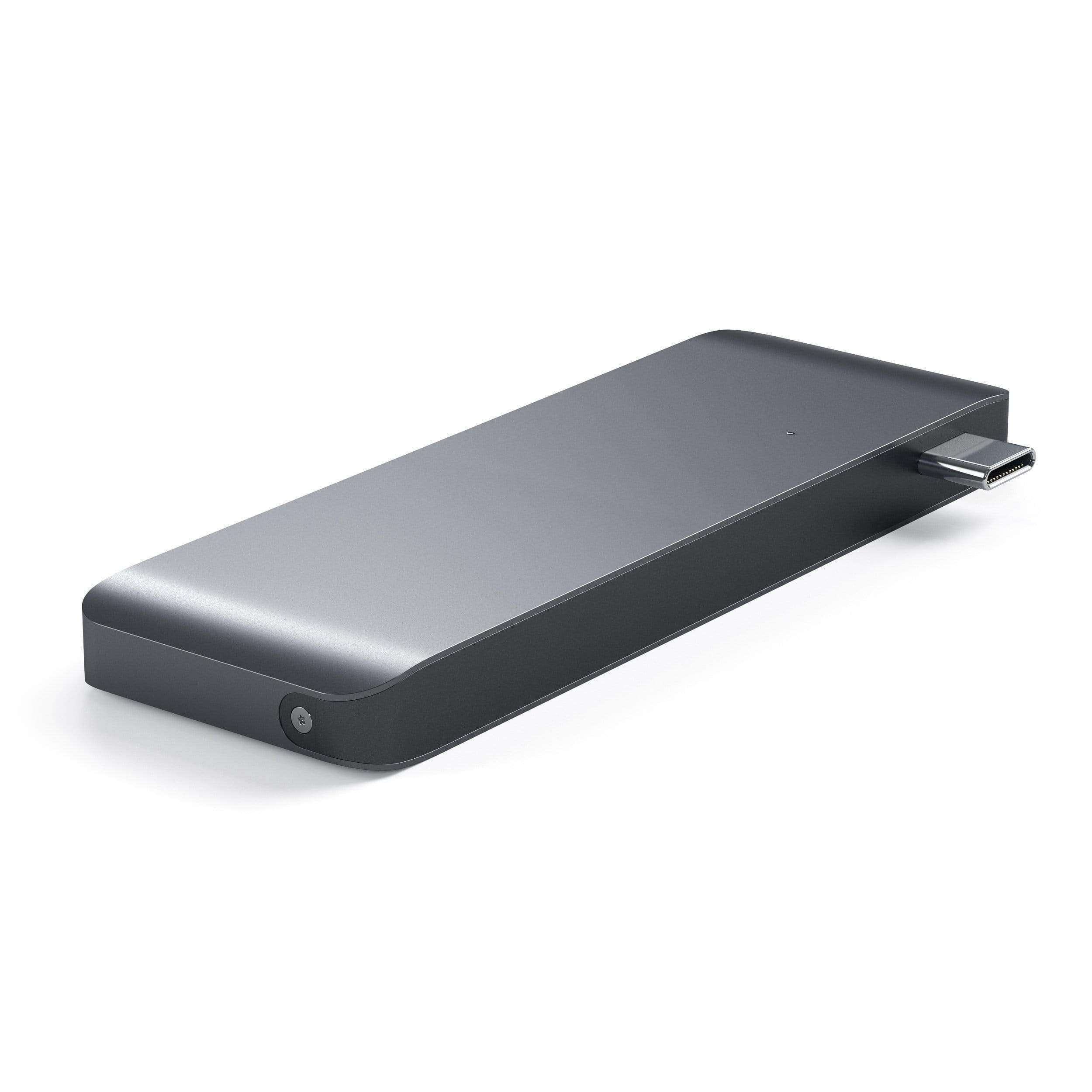 Satechi Aluminium Type-C Passthrough USB Hub (3x USB 3.0,MicroSD) - Space Grey