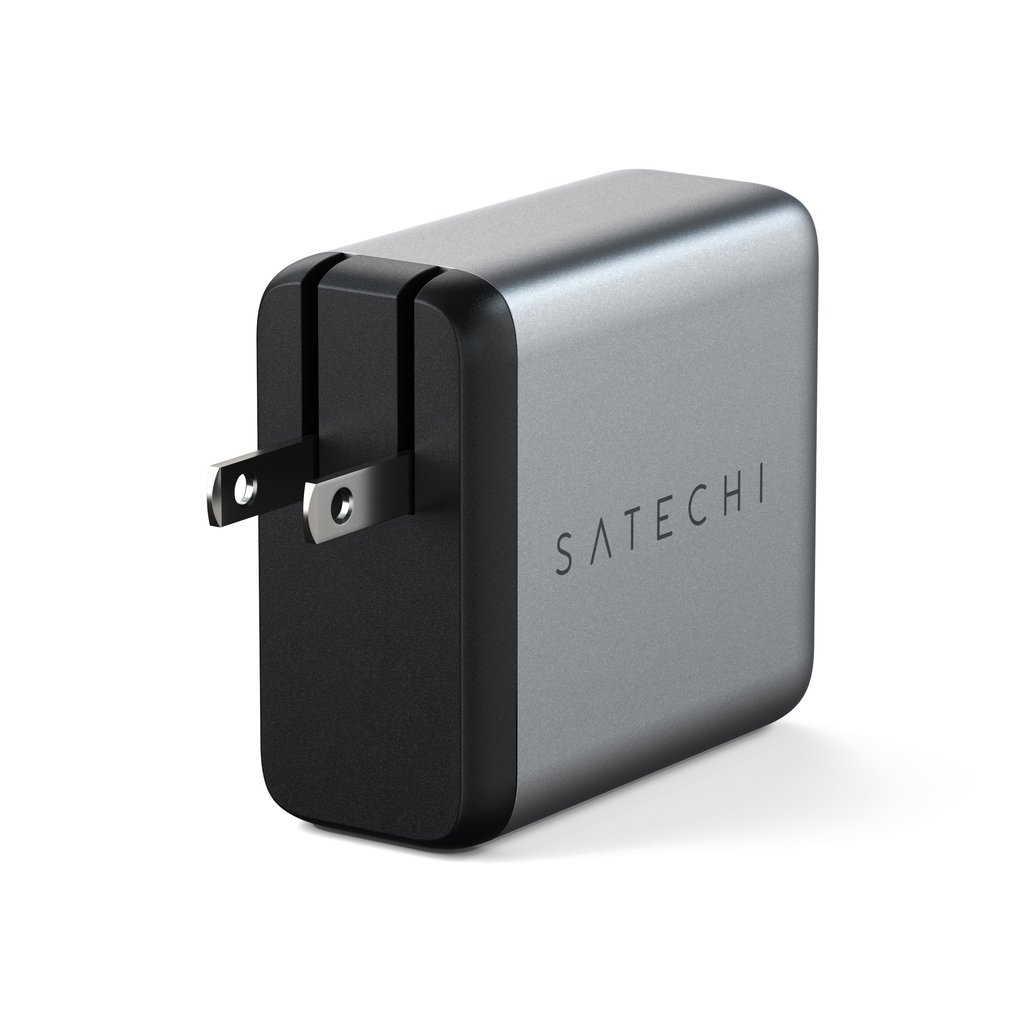 Satechi 100W USB-C PD Wall Charger Gallium Nitride (GaN) charging - Space Grey