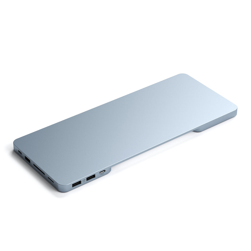 Satechi USB-C Slim Dock 24" IMAC (1xType-C Upstream Port,2x USB 2.0,1xMicro SD,1xSD Card,1xUSB-A,1x M.2 SSD slot, 1xUSB-C) colour match cable inc. - Blue