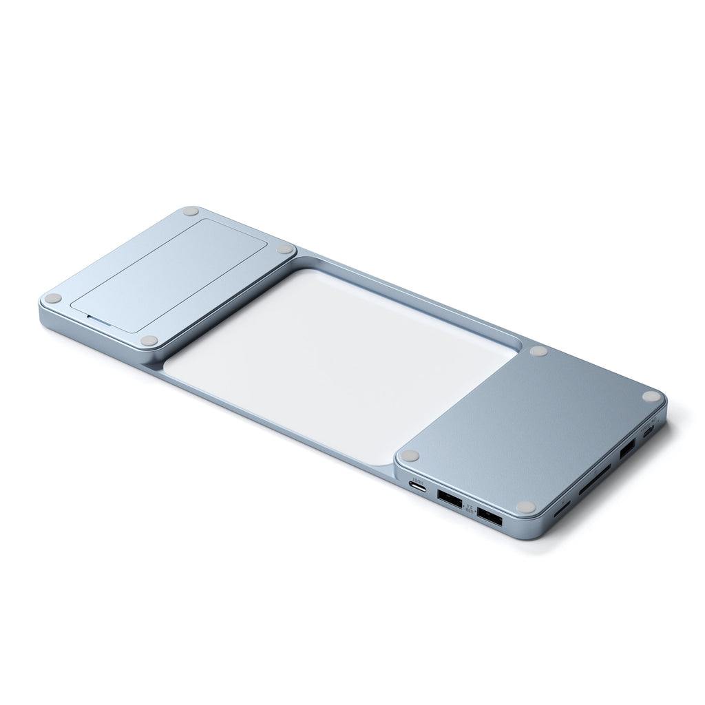 Satechi USB-C Slim Dock 24" IMAC (1xType-C Upstream Port,2x USB 2.0,1xMicro SD,1xSD Card,1xUSB-A,1x M.2 SSD slot, 1xUSB-C) colour match cable inc. - Blue